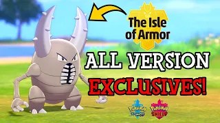 All Version Exclusive Pokemon in Isle of Armor - Pokemon Sword and Shield DLC