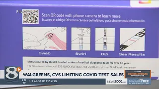 Walgreens and CVS limit COVID test sales