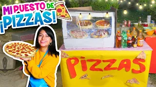 Mi Puesto de Pizzas 🍕 🍅 🌶 ¡POR REBANADA O ENTERA!🍄Pepperoni, Hawaiana y MÁS| Conny Changarros