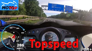 TOPSPEED RECORD GPS 286 km/h - Honda CBR1100XX