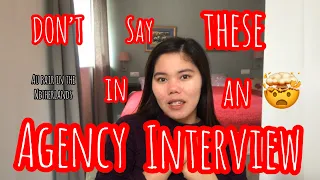 Don’t say these in an AGENCY INTERVIEW | Au Pair in Netherlands