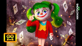 Transforming Masha And The Bear to a Little Joker Villain | Nikkotoons