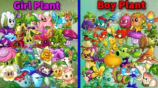 All Plants Team GIRL Vs BOY - Who Will Win? - PvZ 2 Team Plant vs Team Plant