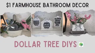 $1 DOLLAR TREE FARMHOUSE BATHROOM DIYS!!!! SUPER RUSTIC!!