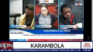 KARAMBOLA SA DWIZ |  December 13, 2022    DWIZ 882 MANILA sa RPN