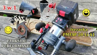 PARKSIDE PERFORMANCE cordless milling machine PMFAP 20-Li A1, multifunction 3in1