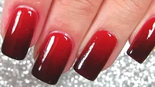 Red to Black Gradient Nail Tutorial ❤️🖤 Natural Nails