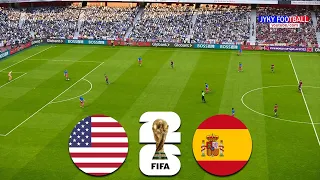 PES - USA vs SPAIN FIFA World Cup 2024 (USA) - Full Match All Goals - eFootball gameplay PC - HD