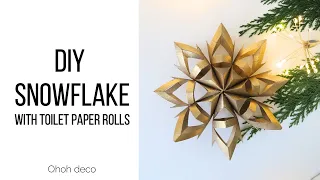 How to make a DIY Snowflake - Easy toilet paper roll craft