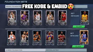 HOW TO GET FREE OBSIDIAN KOBE BRYANT AND AMBER JOEL EMBIID EASY FROM FOUNDATION SET NBA 2K MOBILE...