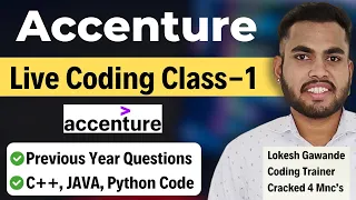 Accenture Coding Questions | Day-1 | Live Class 1 | Accenture Previous Year Questions & Answers