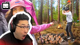 Peter Park Reacts to OfflineTV CAMPING CHALLENGE