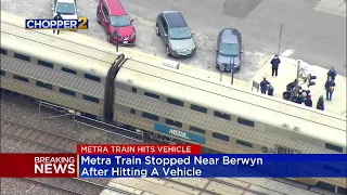 Metra BNSF train hits car near Berwyn
