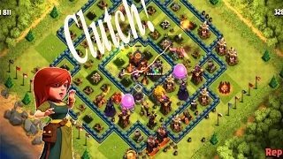 Clash of Clans -  A close call attack! -  Will the TOWN HALL Fall?!