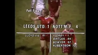 Leeds United 1 Nottingham Forest 4 FA Cup 3rd Rd 05-01-1980