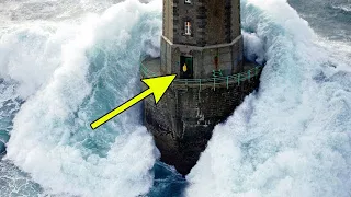 30-метровая волна накрыла маяк во время шторма. Но что случилось со смотрителем маяка?!