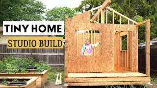 Tiny Home Studio Build | Building a tiny home | Exterior Sheathing | Elysia English