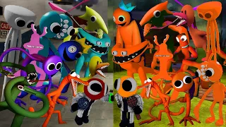 FNF All ORANGE Characters Rainbow Friends Chapter 2 x Roblox Rainbow Friends - Friday Night Funkin'