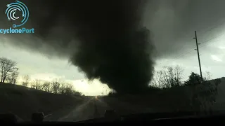 TORNADO HITS BARNS NEAR KEOTA, IOWA!