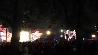 Eddie Vedder takes a spill while party dancing