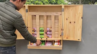 Creative Idea For Your Garage // How to build a wall mounted Canned Food Storage & Organizer