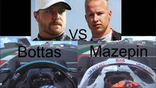 Lap Comparison Bottas and Mazepin | Portimao  2021 | Mercedes vs Haas