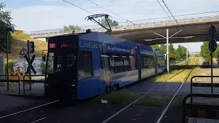 Leipzig Straßenbahn in S-Bahnhof Messe (Tram/Bus)(Leipzig)