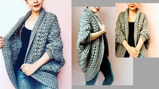 Easy crochet cardigan/sweater. English subtitles 