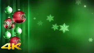 Red & Green Ornaments 4K Christmas Motion Background Loop/Best background Video/Animation Background