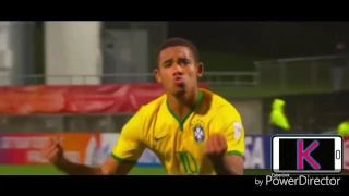 Neymar Jr Gabriel Jesus  gabigol magic trio melhores jogadas skills