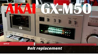 AKAI GX-M50 cassette deck belt replacement