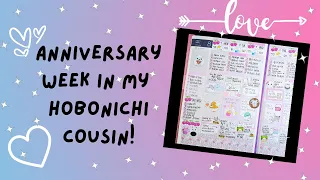 Plan my anniversary week with me in my Hobonichi Cousin featuring Sweet Kawaii Design!