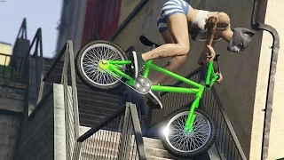 GTA 5 EPiC BMX STUNTS #3 (GTA V STUNTS MONTAGE)