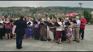 Jvarsa shensa, CHC at Rikhe fountain Tbilisi