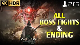 Wo Long Fallen Dynasty All Boss Fights & Ending 4K HDR| Wo Long All Bosses | Wo Long All Boss Fights