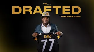 Broderick Jones | NFL Draft Day | Tells Pittsburgh Steelers "We're Gonna Take it to the Top!"