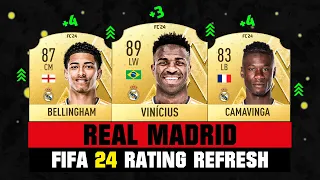 FIFA 24 | REAL MADRID PLAYER RATINGS (EA FC 24)! 😱🔥 ft. Vinicius, Bellingham, Camavinga…