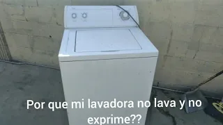 lavadora whirlpool no lava no exprime solucion rapida..