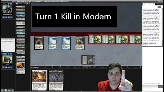 [MODERN] TURN 1 KILL WITH OOPS ALL SPELLS! COMBO EXPLANATION AND GAME PLAY VIDEO!