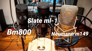 Mic comparison with cello! (BM800, Slate ML-1, Neumann m149)