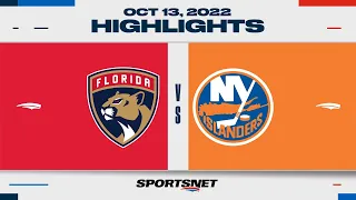 NHL Highlights | Panthers vs. Islanders - October 13, 2022