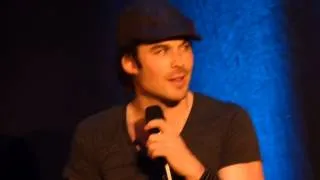 Ian Somerhalder liking his lips :) con brussels/belgium sexy the vampires diaries tv series hottie