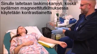 Keskuslaskimokanyylin laitto ennen tutkimusta