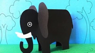 Origami Paper Elephant : How to Make a Paper Elephant Craft | Preschool Kids Craft