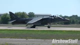 Three Simultaneous USMC AV-8B Harrier II+ Takeoffs - EAA AirVenture Oshkosh 2015