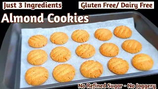 3 Ingredients Almond Flour Cookies | Gluten Free, Dairy Free, No Sugar, No Refined Flour Cookies