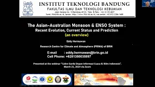 The Asian-Australian Monsoon & ENSO System: Recent Evolution, Current Status and Prediction