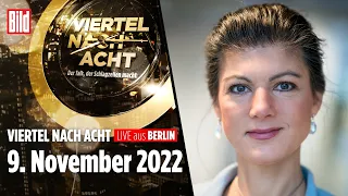 🔴 Viertel nach Acht – 9. November 2022 | u.a. mit Sahra Wagenknecht