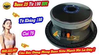 LOA BASS 25 CÔN 75 TỪ 190 BM, LOA 2.5 TẤC COI 75 TỪ KHỦNG CHO BASS ĐÁNH ĐẦY UY LỰC, TuanLeShop