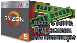 Ryzen 5 3400G: Single Channel vs Dual Channel, comparativo no GTA V